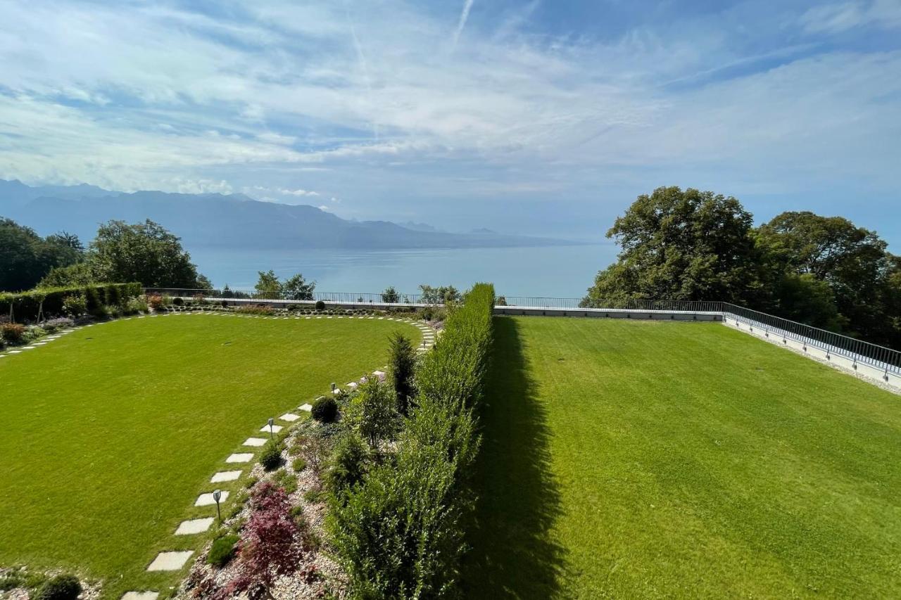Les Terrasses De Lavaux 1 - Appartement De Luxe Avec Vue Panoramique Et Piscine Puidoux Экстерьер фото
