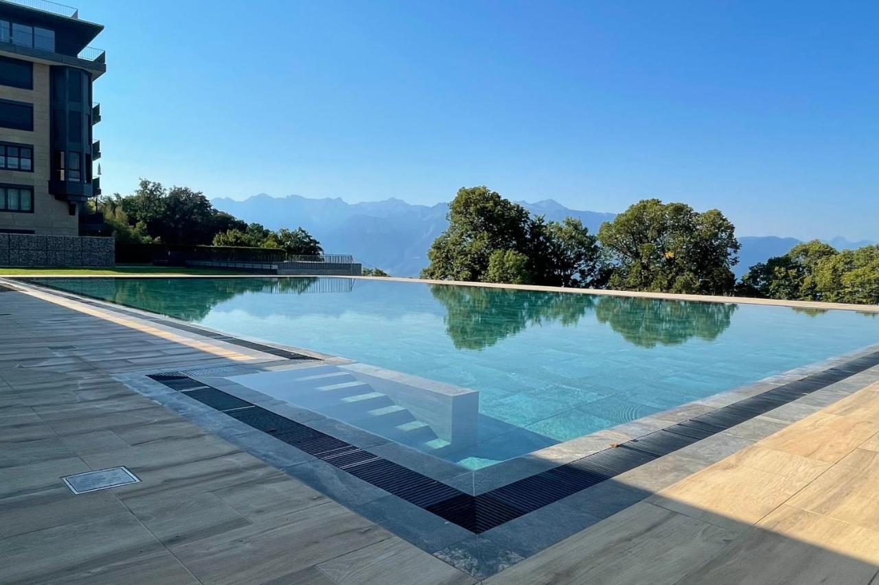 Les Terrasses De Lavaux 1 - Appartement De Luxe Avec Vue Panoramique Et Piscine Puidoux Экстерьер фото