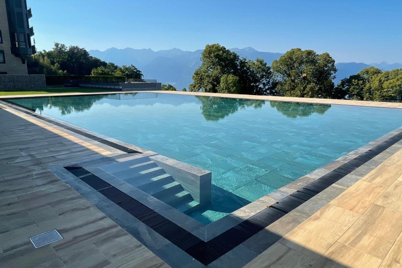 Les Terrasses De Lavaux 1 - Appartement De Luxe Avec Vue Panoramique Et Piscine Puidoux Экстерьер фото